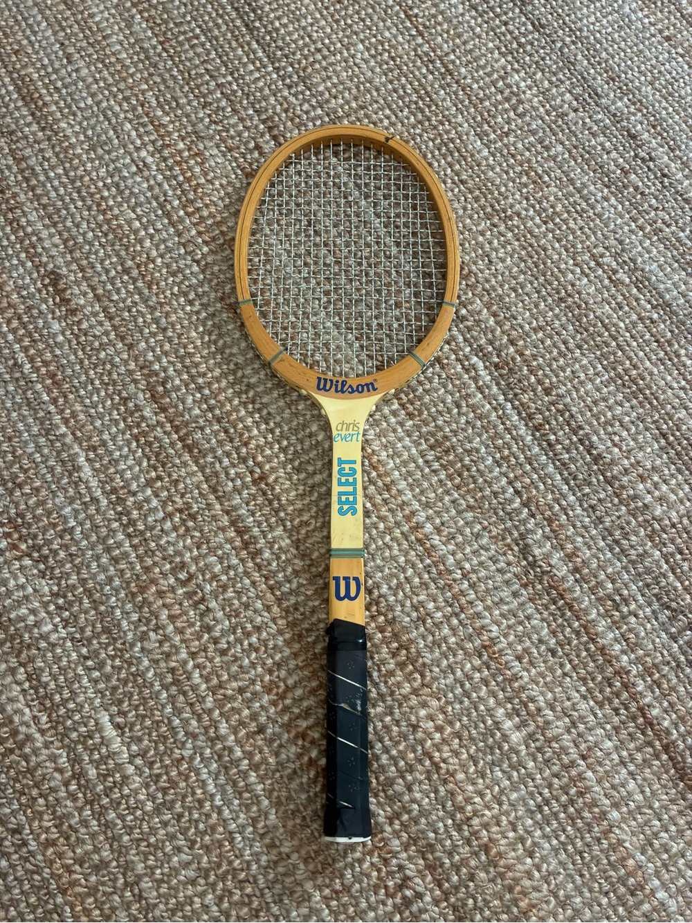 Wilson Chris Evert Select Vintage Wooden Tennis Racket 4 1/2 Grip